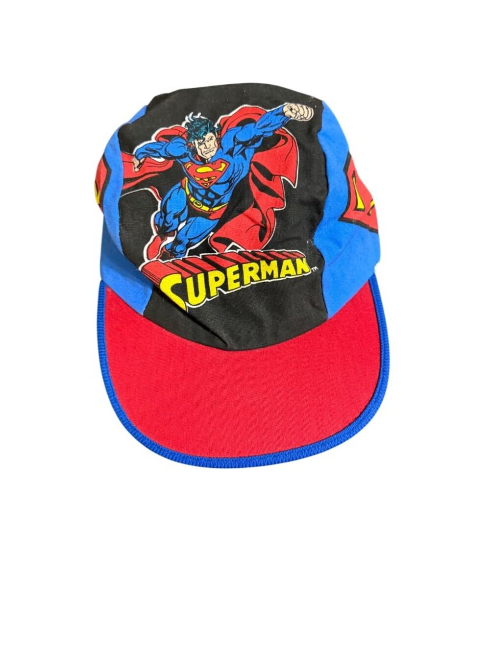 Superman 1994 DC Comics Kids Cap Vintage Red & Blue Adjustable Hat
